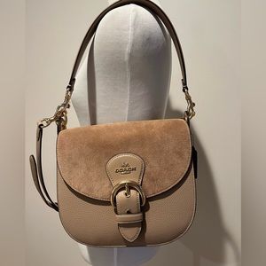 Tan coach purse